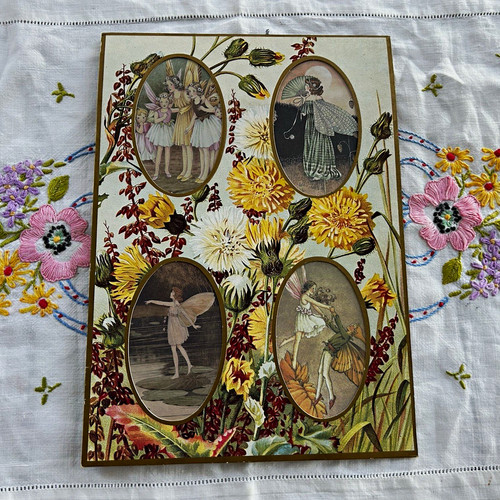Botanical oval mounted fairy - oval,