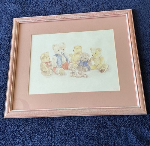 Vintage teddy bears - vintage, framed