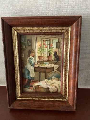 Small charming antique framed - small,