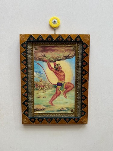 Old picture frame - picture, hanuman