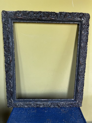 Antique wooden old picture - wooden,