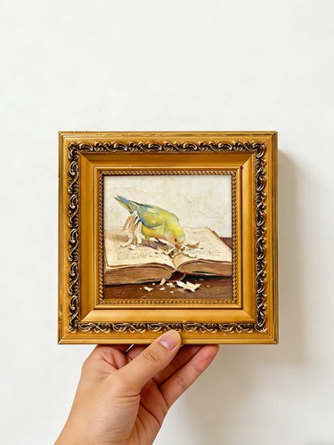 Parrot tearing old - parrot,