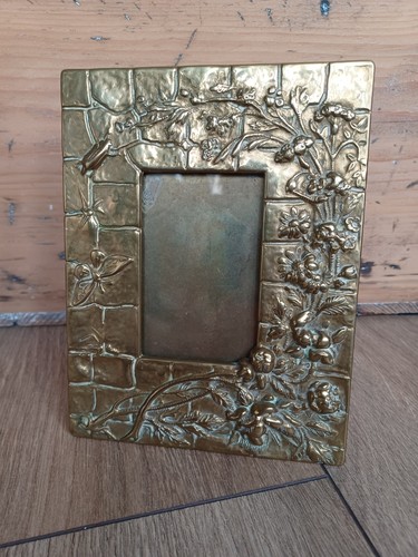 Vintage brass small portrait - vintage,