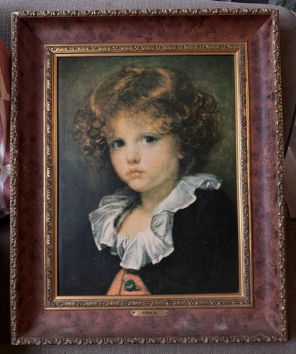 Vintage framed greuze - vintage, on