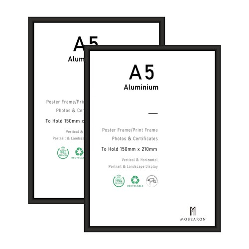 Black frame aluminum metal - a5,