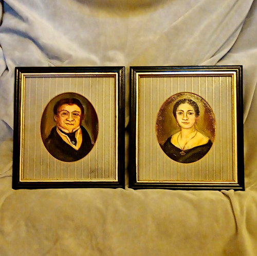 Victorian pair portraits hand - victorian,
