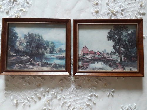 Pair small wood glass - small, wood/glass