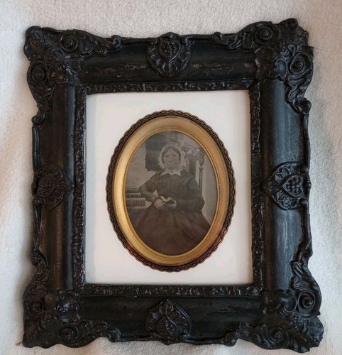 Antique ebonised ornate wooden - ebonised,