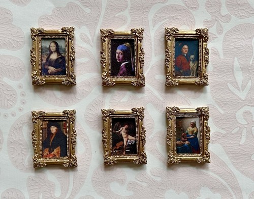 Dolls house oil paintings - dolls,