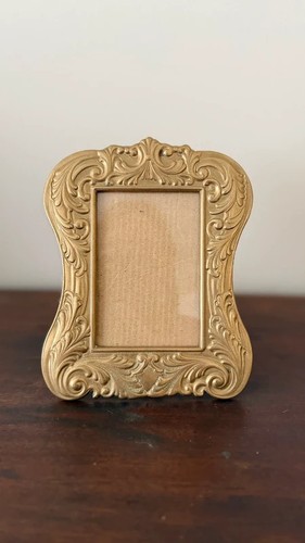 Vintage ornate brass photo