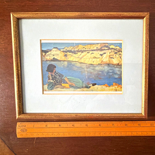Pretty framed and mounted old