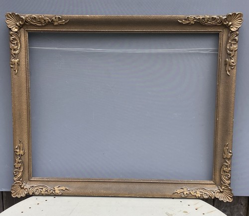 Large wood gesso old picture - large,