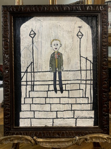Lowry signed oil painting - lowry,