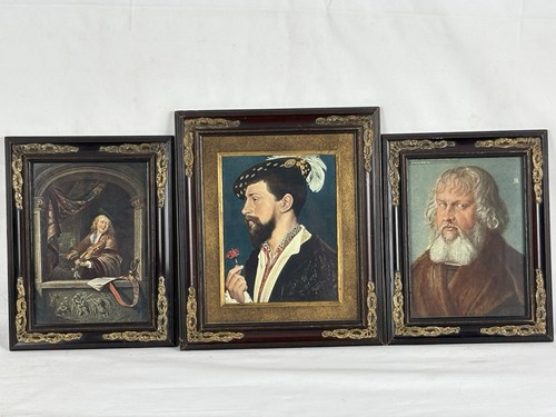 Set vintage framed old - set,