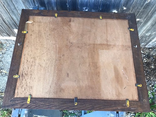 Old large wooden photo frame - old,