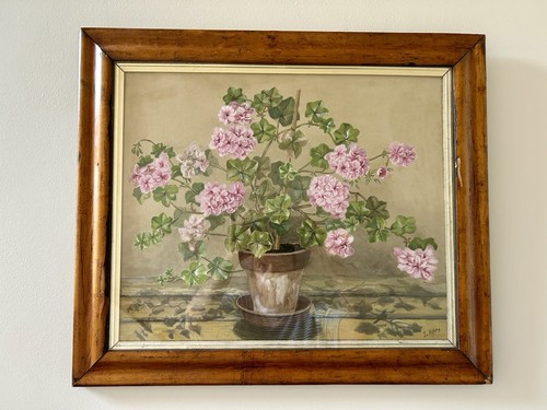 Antique painting potted - of,