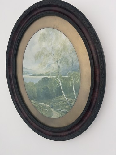 Old oval picture shepherd - oval,